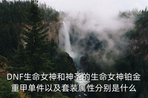 DNF生命女神和神圣的生命女神铂金重甲单件以及套装属性分别是什么