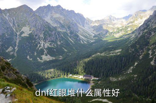 dnf红眼堆什么属性，DNF红眼需要什么属性