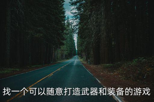 找一个可以随意打造武器和装备的游戏