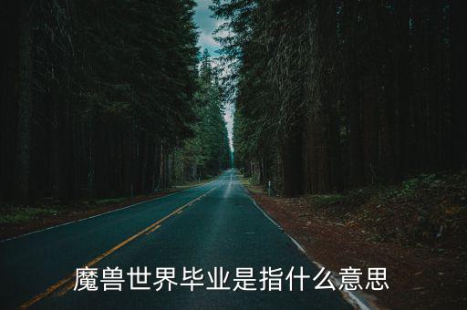 魔兽世界毕业是指什么意思