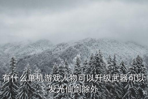 有什么单机游戏人物可以升级武器可以发光仙剑除外