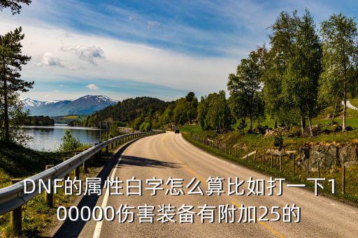 DNF的属性白字怎么算比如打一下100000伤害装备有附加25的