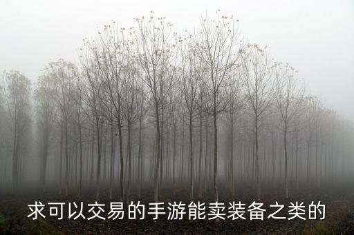 什么手机游戏装备能卖，什么手游游戏可以赚钱 比如卖装备什么的