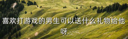 喜欢打游戏的男生可以送什么礼物给他呀