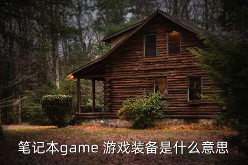 笔记本game 游戏装备是什么意思