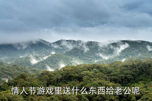 情人节游戏里送什么东西给老公呢