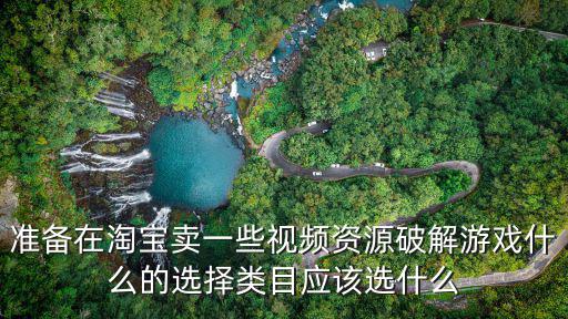 游戏装备选什么类目好做，准备在淘宝卖一些视频资源破解游戏什么的选择类目应该选什么