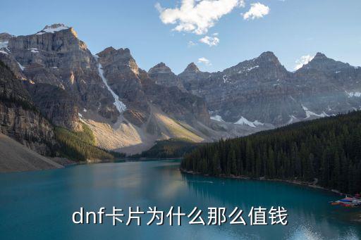 dnf卡片为什么那么值钱