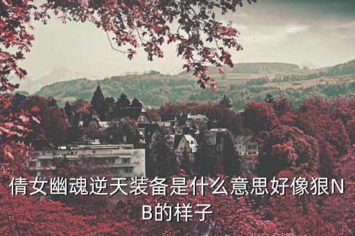 倩女幽魂逆天装备是什么意思好像狠NB的样子