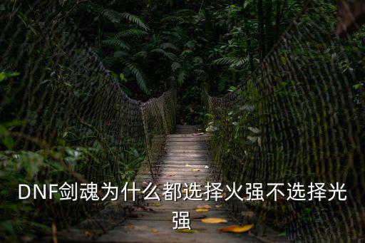 DNF剑魂为什么都选择火强不选择光强
