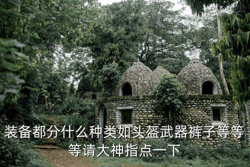 装备都分什么种类如头盔武器裤子等等等请大神指点一下