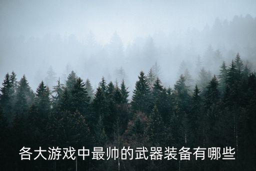 男生游戏装备有什么，各大游戏中最帅的武器装备有哪些