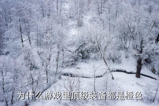 为什么游戏里顶级装备都是橙色