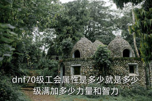 dnf70级工会属性是多少就是多少级满加多少力量和智力
