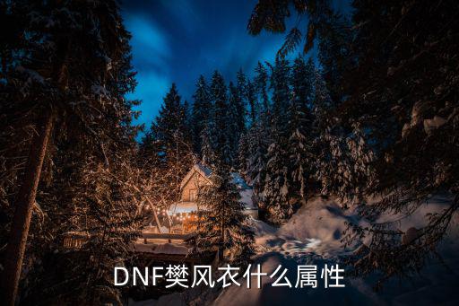 DNF樊风衣什么属性