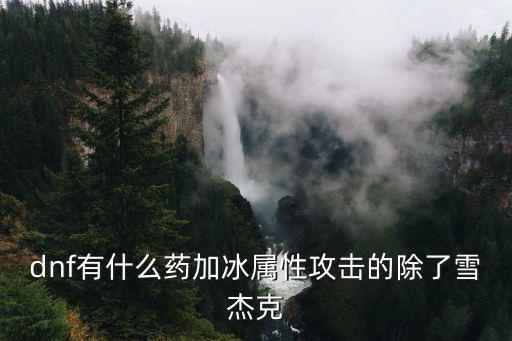 dnf有什么药加冰属性攻击的除了雪杰克