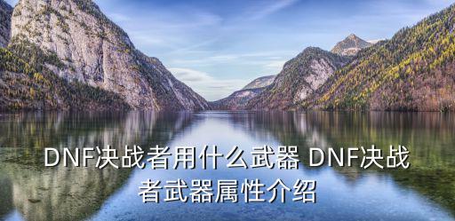 DNF决战者用什么武器 DNF决战者武器属性介绍