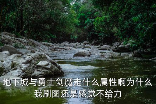 地下城与勇士剑魔走什么属性啊为什么我刷图还是感觉不给力