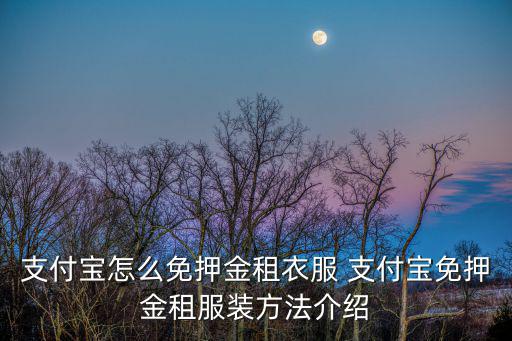 支付宝怎么免押金租衣服 支付宝免押金租服装方法介绍