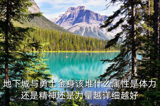 地下城与勇士金身该堆什么属性是体力还是精神还是力量越详细越好