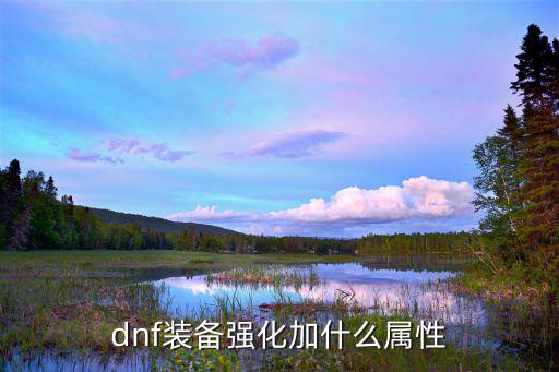 dnf强化什么属性，dnf装备强化加什么属性