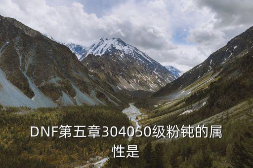 dnf钝宗什么属性，DNF第五章304050级粉钝的属性是