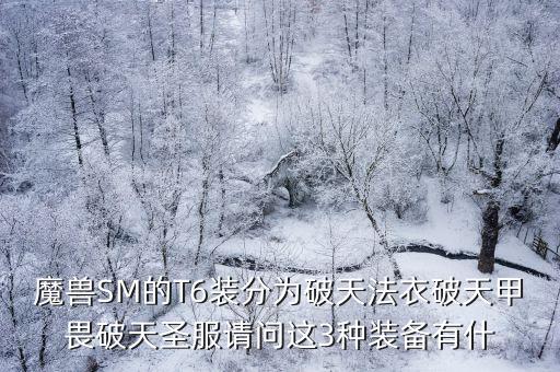 破天法戒是什么游戏装备，魔兽SM的T6装分为破天法衣破天甲畏破天圣服请问这3种装备有什