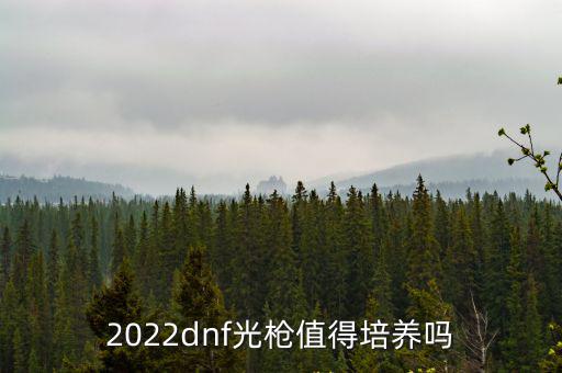 2022dnf光枪值得培养吗