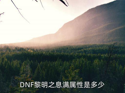 dnf黎明裂缝什么属性，DNF黎明之眼属性加成