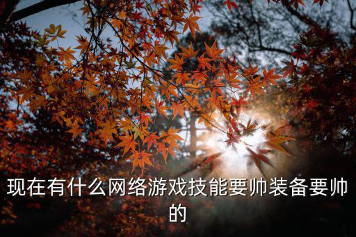 现在有什么网络游戏技能要帅装备要帅的