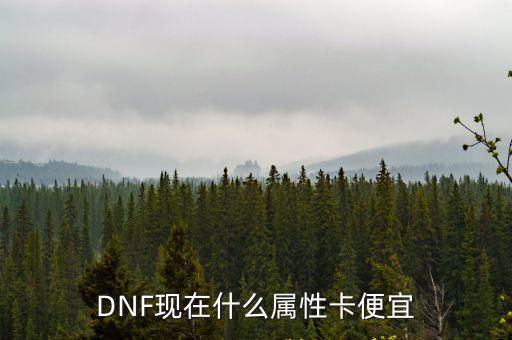 DNF现在什么属性卡便宜