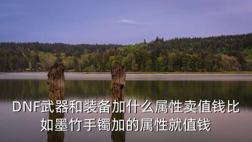 DNF武器和装备加什么属性卖值钱比如墨竹手镯加的属性就值钱
