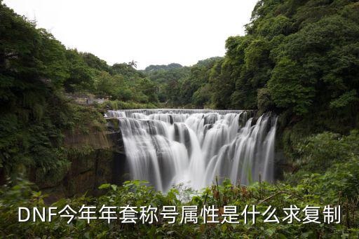 DNF今年年套称号属性是什么求复制
