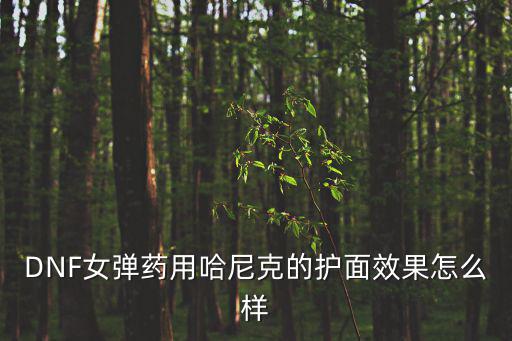 dnf护面减什么属性，DNF女弹药用哈尼克的护面效果怎么样