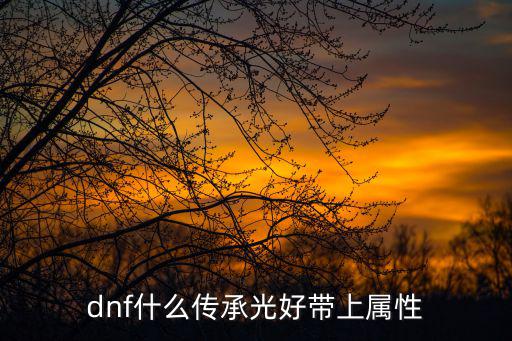 dnf灯管带什么属性，dnf什么传承光好带上属性