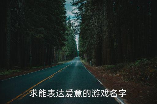 求能表达爱意的游戏名字