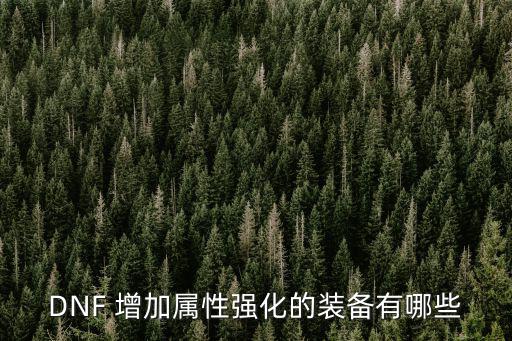 DNF 增加属性强化的装备有哪些