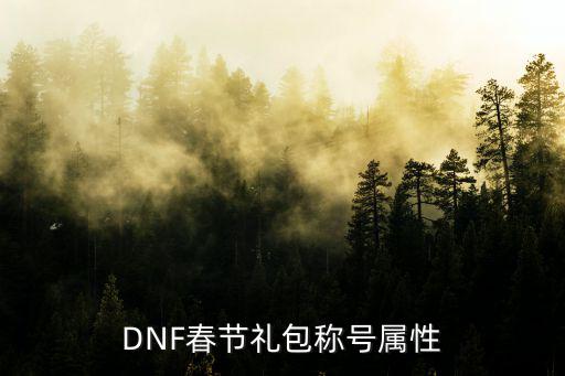 dnf春节称号什么属性，DNF春节礼包称号属性