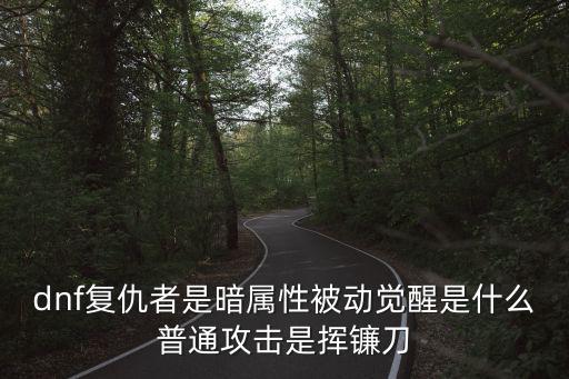 dnf复仇者是暗属性被动觉醒是什么普通攻击是挥镰刀