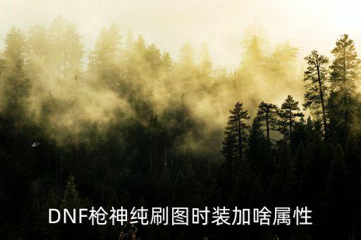 dnf枪神堆什么属性，枪神走什么属性强好