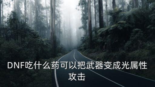 DNF吃什么药可以把武器变成光属性攻击