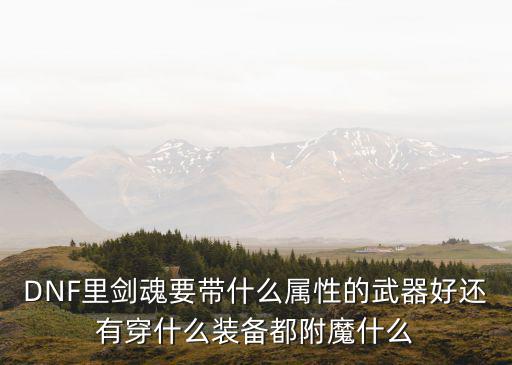 DNF里剑魂要带什么属性的武器好还有穿什么装备都附魔什么