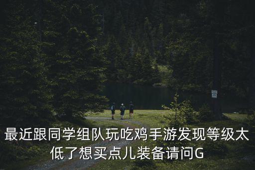 最近跟同学组队玩吃鸡手游发现等级太低了想买点儿装备请问G