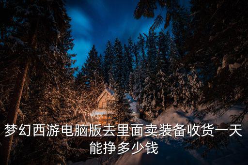 梦幻西游电脑版去里面卖装备收货一天能挣多少钱