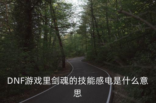DNF游戏里剑魂的技能感电是什么意思
