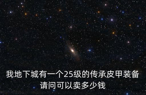 我地下城有一个25级的传承皮甲装备请问可以卖多少钱
