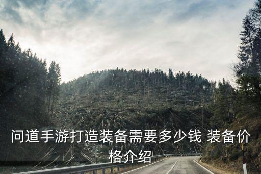 问道手游打造装备需要多少钱 装备价格介绍