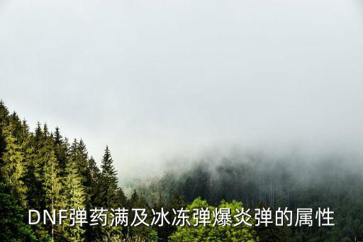 dnf弹药爆裂弹什么属性，DNF弹药满及冰冻弹爆炎弹的属性
