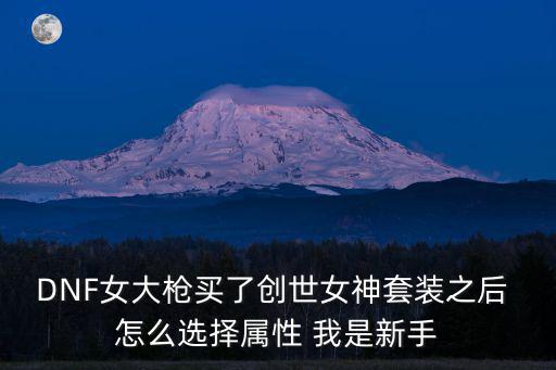 DNF女大枪买了创世女神套装之后 怎么选择属性 我是新手