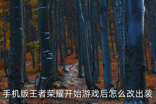 手机版王者荣耀开始游戏后怎么改出装